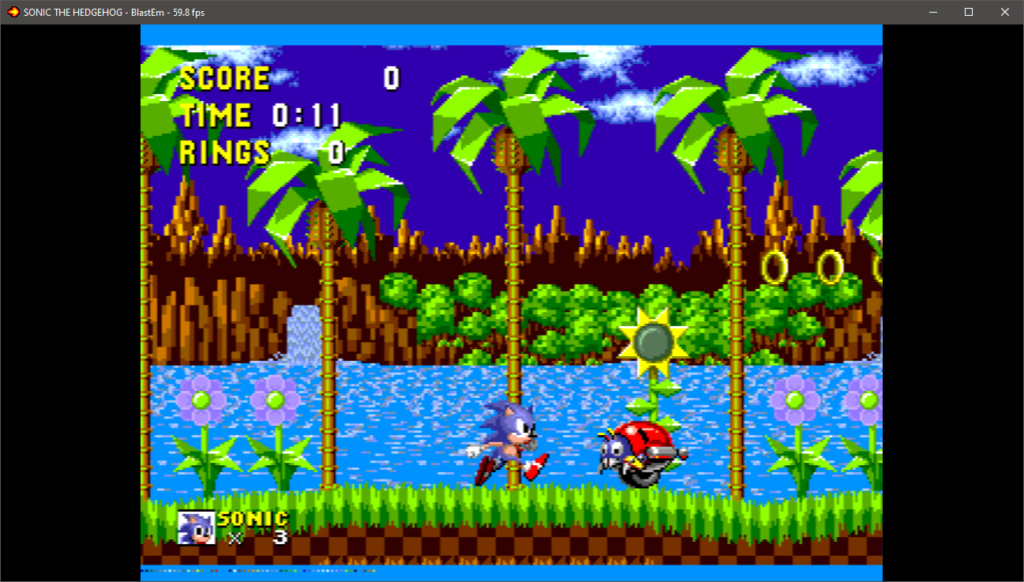 BlastEm game Sonic the Hedgehog